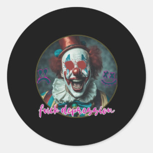 Fick Depression - Clown - Aufkleber für psychische