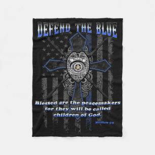 Fick die Polizei Blaue Linie Verteidige das Blaue Fleecedecke