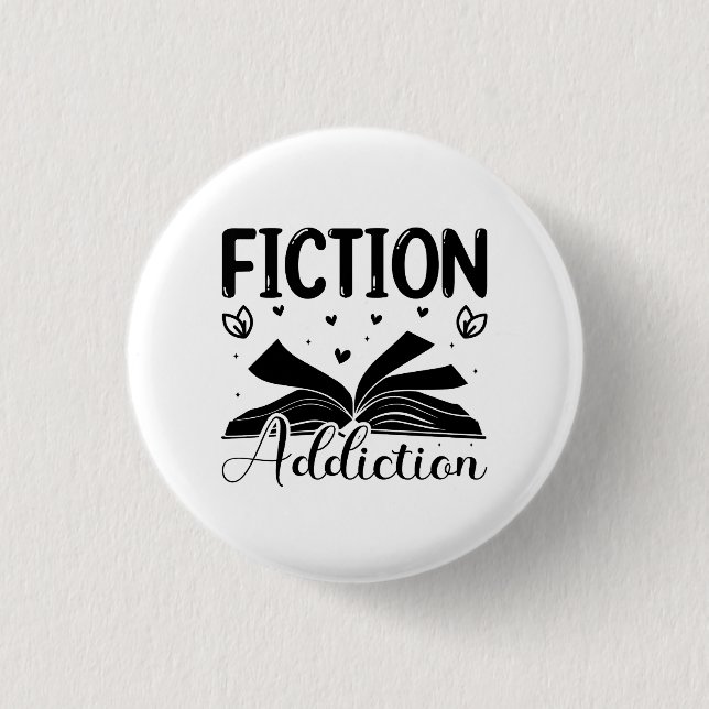 Fiction Addiction Knopf Button (Vorderseite)