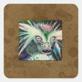 Fictional Animal Hybrid Quadratischer Aufkleber