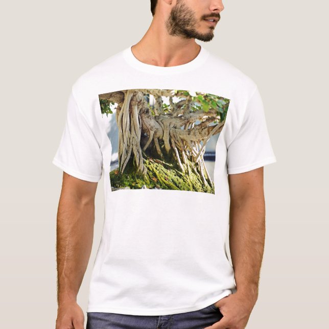 Ficus-Bantambaum-Bonsais-Baum-Wurzeln T-Shirt (Vorderseite)