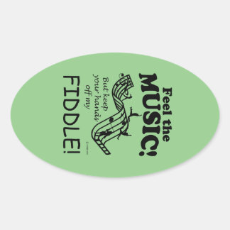 Fiddle fühlen Sie sich wie ein Oval-Sticker Ovaler Aufkleber