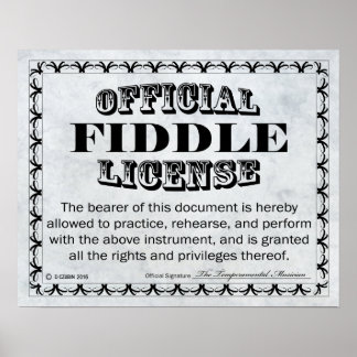 Fiddle-Lizenz Poster
