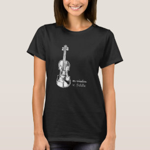 Fiddle Not Violin Bluegrass Country Music-Geschenk T-Shirt