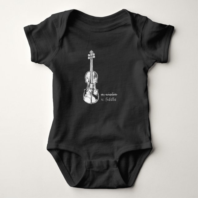Fiddle Not Violin Bluegrass Country Music Gift Baby Strampler (Vorderseite)