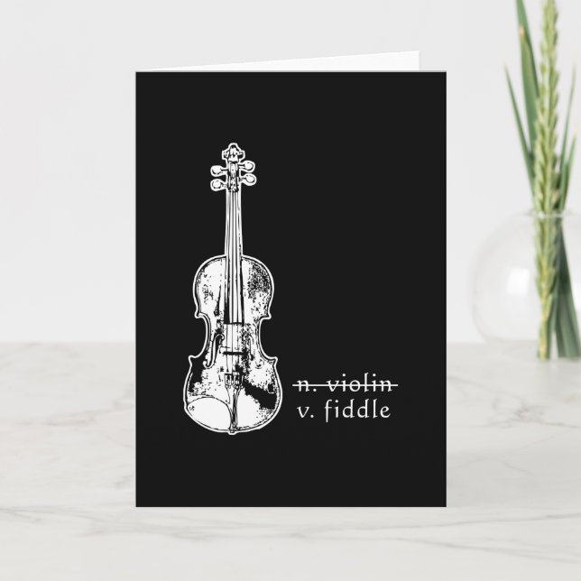 Fiddle Not Violin Bluegrass Country Music Gift Karte (Vorderseite)
