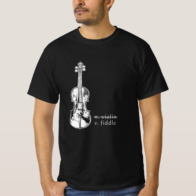 Fiddle Not Violin Bluegrass Country Music Gift T-Shirt (Vorderseite)