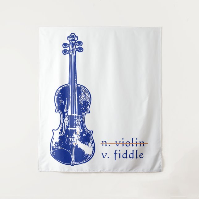 Fiddle Not Violin Bluegrass Country Music Gift Wandteppich (Vorderseite)