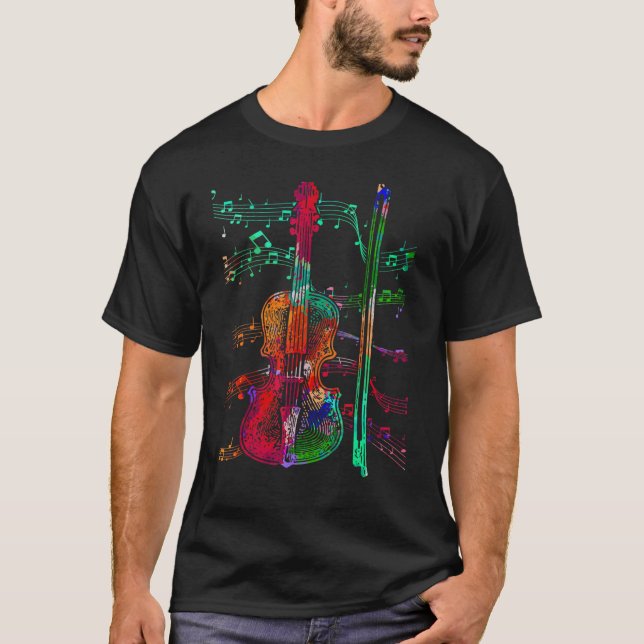 Fiddle Stringed Instrument Violin Fiddler T-Shirt (Vorderseite)