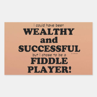 Fiddle Wealthy & Successous Rechteckheber Rechteckiger Aufkleber