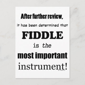 Fiddle wichtigstes Instrument Postkarte
