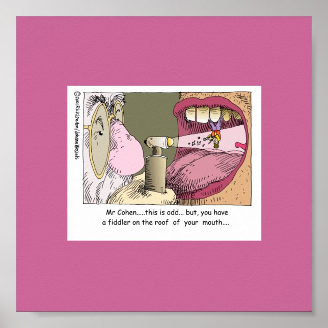 Fiddler auf Dach Funny Dentistry Poster (Vorne)