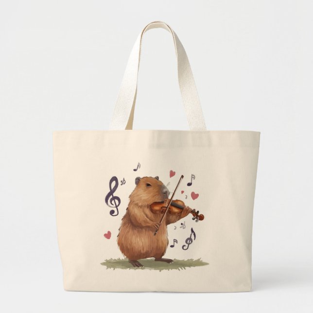 fiddler capybara jumbo stoffbeutel (Vorne)