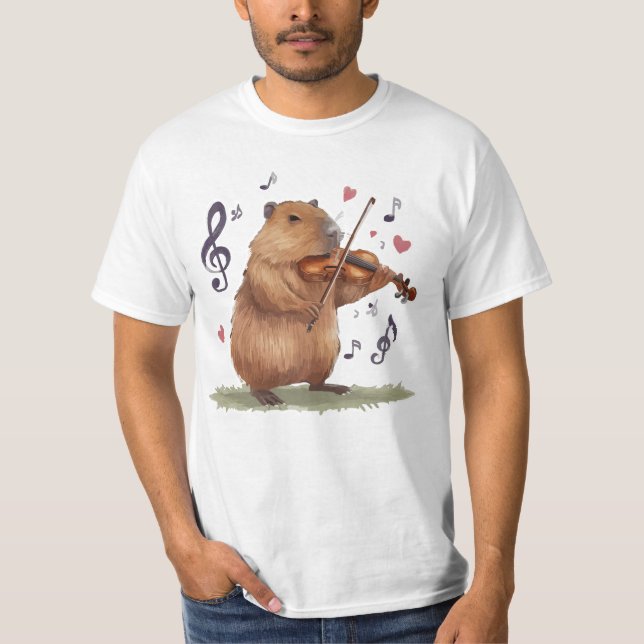 fiddler capybara T-Shirt (Vorderseite)
