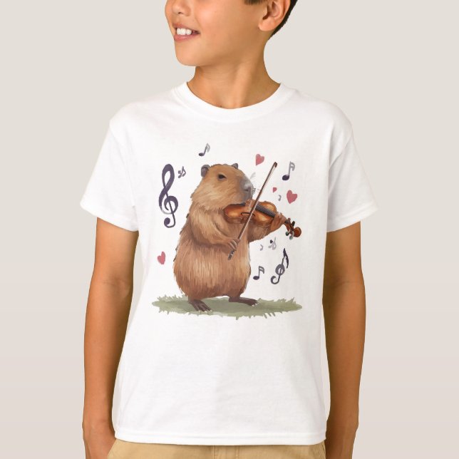 fiddler capybara T-Shirt (Vorderseite)