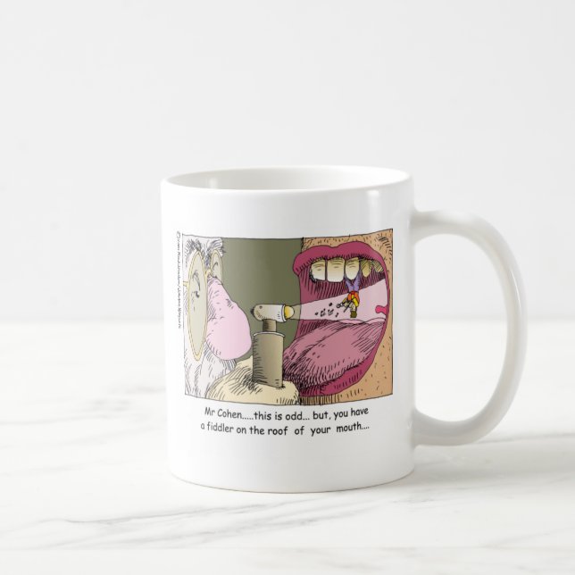 Fiddler on Roof Funny Dentistry Geschenke & T-Shir Kaffeetasse (Rechts)