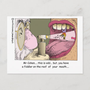 Fiddler on Roof Funny Dentistry Geschenke & T-Shir Postkarte