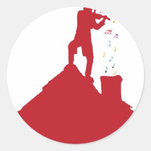 Fiddler Runder Aufkleber