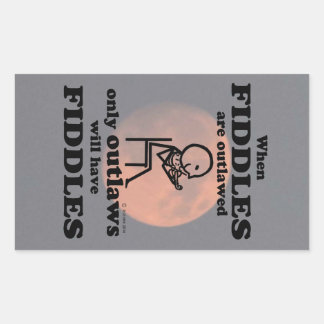 Fiddles Outladed Rectangle Sticker