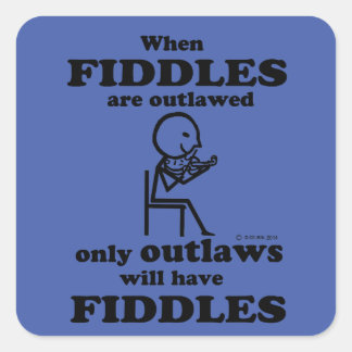 Fiddles Outladed Square Sticker