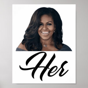 Fiddlesticks T-Shirts Womens Her Michelle Obama - Poster