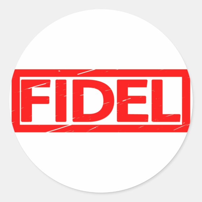 Fidel-Briefmarke Runder Aufkleber (Vorderseite)