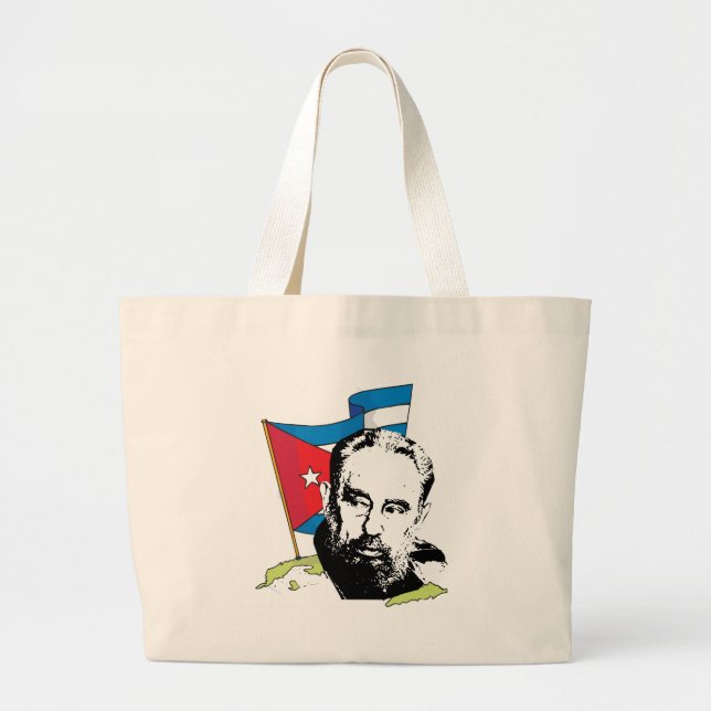 Fidel Castro Jumbo Stoffbeutel (Vorne)