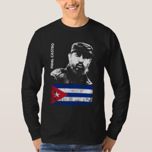 Fidel Castro Kuba Revolution kubanische Flagge T-Shirt