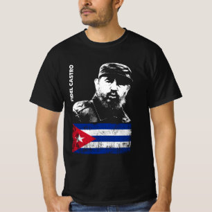 Fidel Castro Kuba Revolution kubanische Flagge T-Shirt