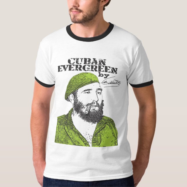 Fidel Castro-Kubaner-Immergrün T-Shirt (Vorderseite)