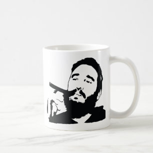 Fidel Castro mit der Zigarren-Porträt-Tasse Tasse