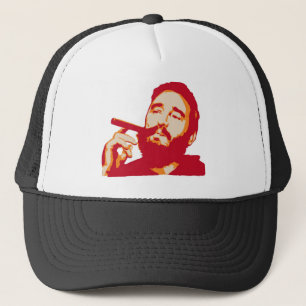 Fidel Castro mit Zigarren-Porträt-Hut Truckerkappe