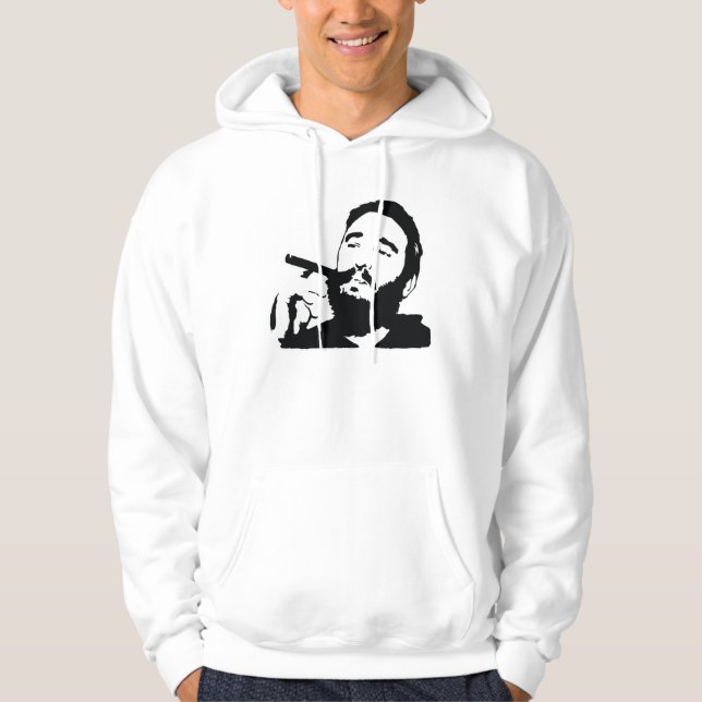 Fidel Castro mit Zigarren-Porträt-T - Shirt (Vorderseite)
