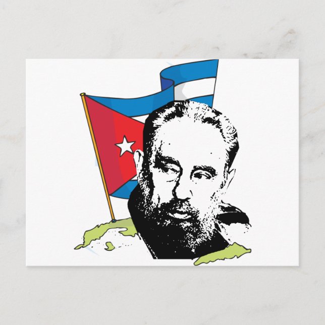 Fidel Castro Postkarte (Vorderseite)