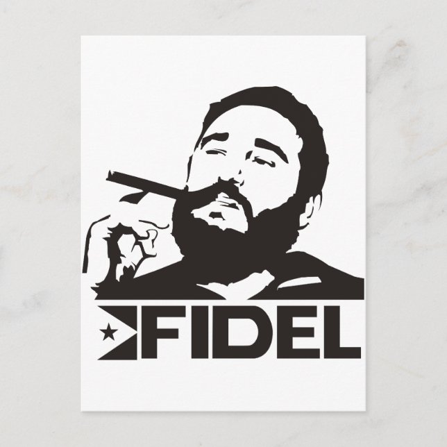 Fidel Castro Postkarte (Vorderseite)