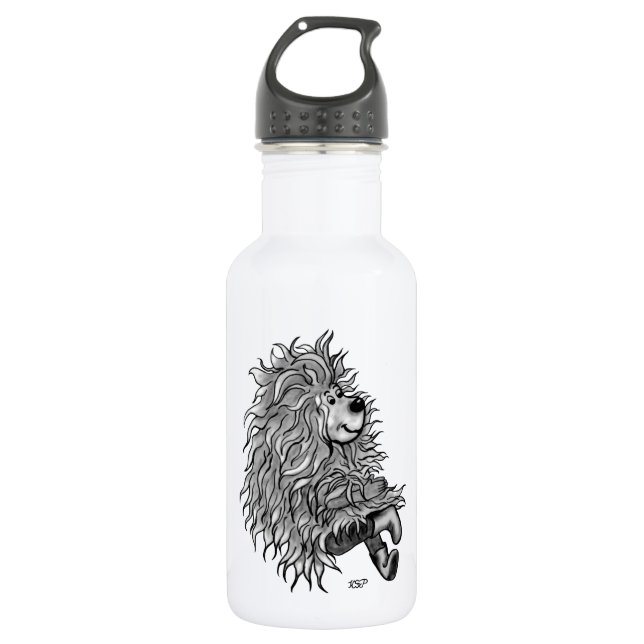 Fidel der kleine Wald Goblin Edelstahlflasche (Vorderseite)