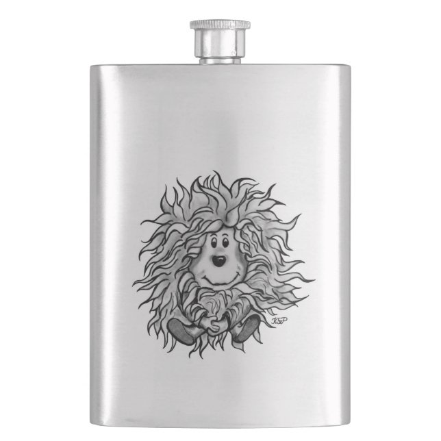 Fidel der kleine Wald Goblin Flachmann (Vorderseite)