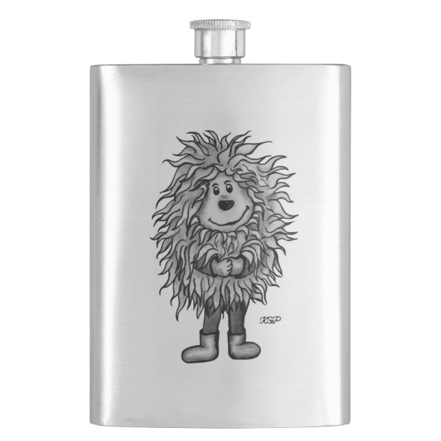 Fidel der kleine Wald Goblin Flachmann (Vorderseite)