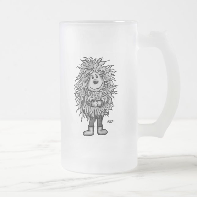 Fidel der kleine Wald Goblin Mattglas Bierglas (Rechts)