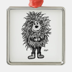 Fidel der kleine Wald Goblin Silbernes Ornament