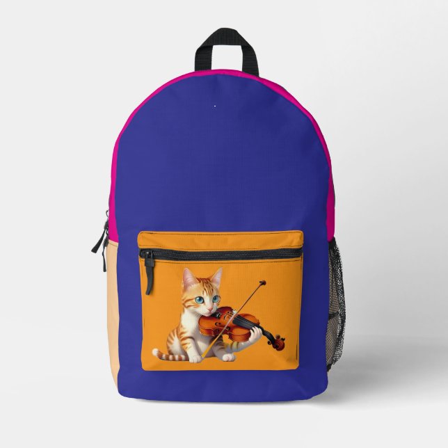 Fidel Kitty Bedruckter Rucksack (Vorderseite)