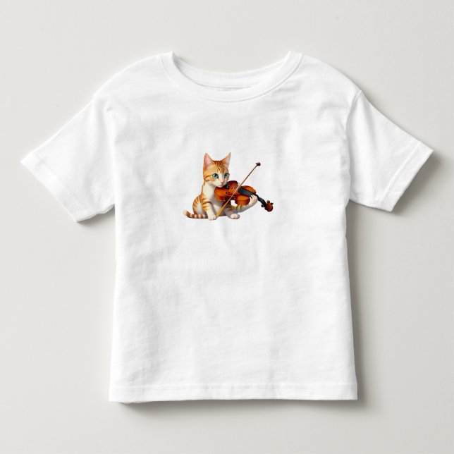 Fidel Kitty Kleinkind T-shirt (Vorderseite)