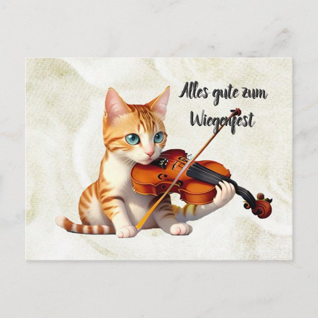 Fidel Kitty Postkarte (Vorderseite)