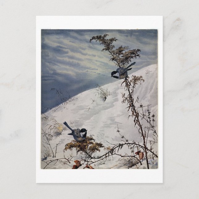 Fidelia Bridges Feiertagspostkarte (Vorderseite)