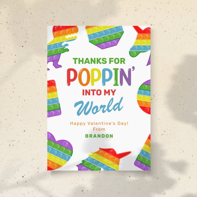 Fidget Poppin Kids Valentinstag Feiertagskarte (Von Creator hochgeladen)