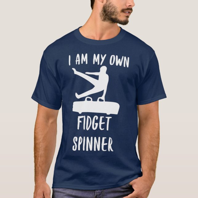 Fidget Spinner Pommel Pferde Male Gymnastik T-Shirt (Vorderseite)