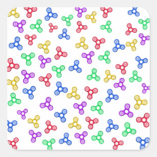 Fidget Spinners Quadratischer Aufkleber