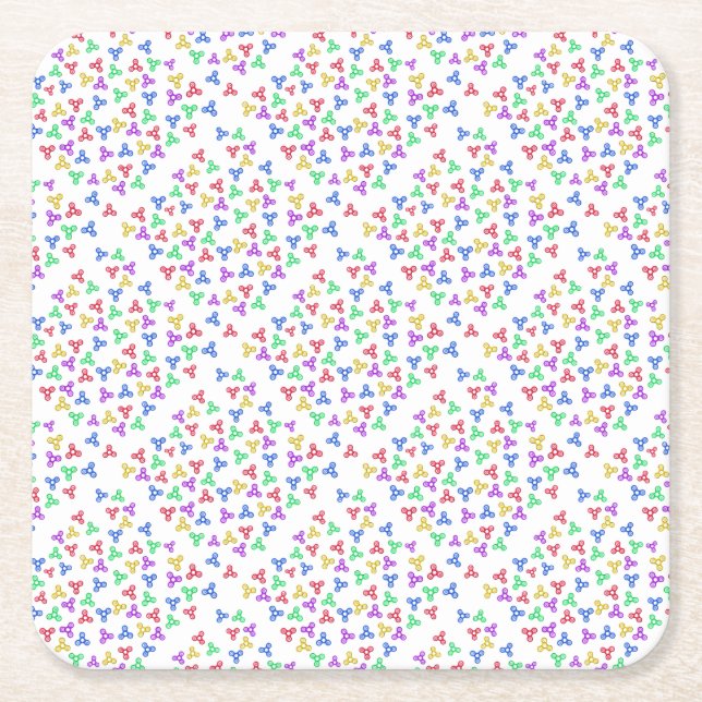 Fidget Spinners Rechteckiger Pappuntersetzer (Vorderseite)