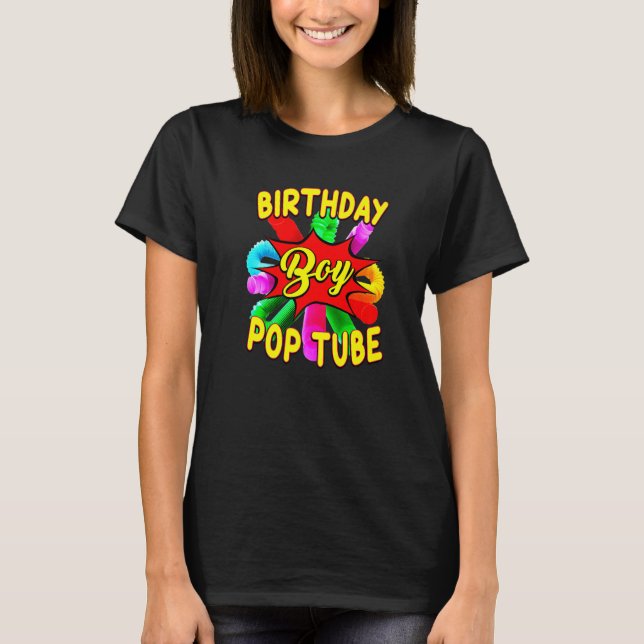 Fidget Toy Pop Tube Birrthday Boy   T-Shirt (Vorderseite)