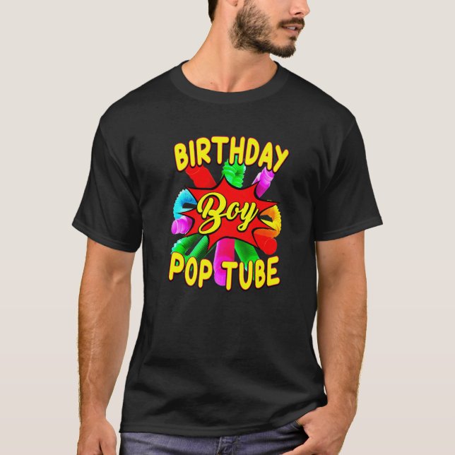 Fidget Toy Pop Tube Birrthday Boy   T-Shirt (Vorderseite)